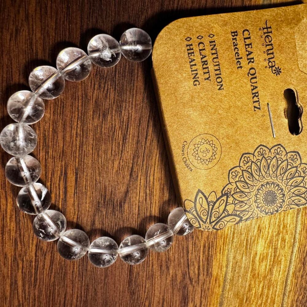 Henna shoppe clear quartz bracelet